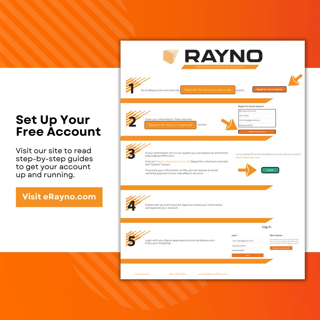 RaynoWindowFilm's tweet image. eRayno.com makes your job so much easier! 😌

Order Rayno products anytime, anywhere, and enjoy exclusive online-only deals.

Want to join us? It's easy! Check out our quick guidebook and activate your eRayno account today!

#rayno #erayno #shoprayno
