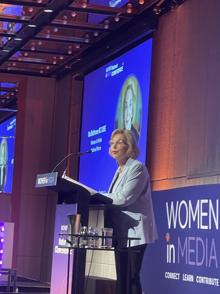 ⁦<a href="/WIM_Aus/">Women in Media</a>⁩ #ItaButtrose “Women who want to be winners never give up…it took guts and persistence to get where we are today. You must never give up.”