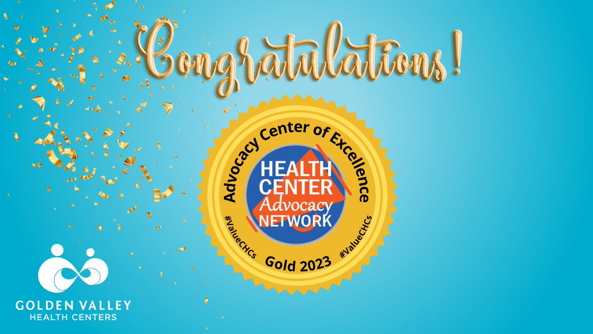 GVHC_health's tweet photo. Golden Valley Health Centers is 1 of 3 CA CHCs to earn Gold ACE status! ACE honors centers w/ strong advocacy culture. We're committed to making advocacy an organizational cornerstone.
https://t.co/jgsj0Gtd02 https://t.co/Ro2upA9xPg