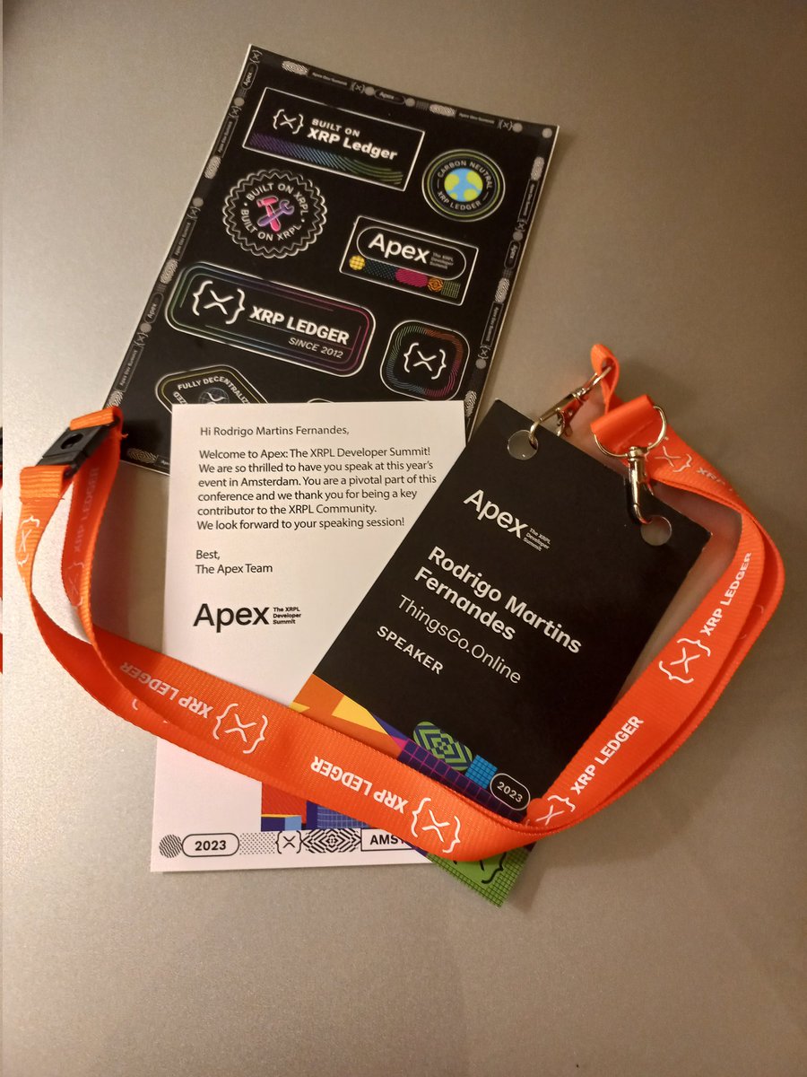 ThingsGoOnline's tweet image. Friday, Sep 8th, 16:45 (UTC+2) Things Go Online will be presenting at #ApexDevSummit its Sustainability Rewards Ecosystem. Thanks to the APEX team for the opportunity to come from Brazil to connect and share with such a passionate and incredible #XRPLCommunity!
@RippleXDev