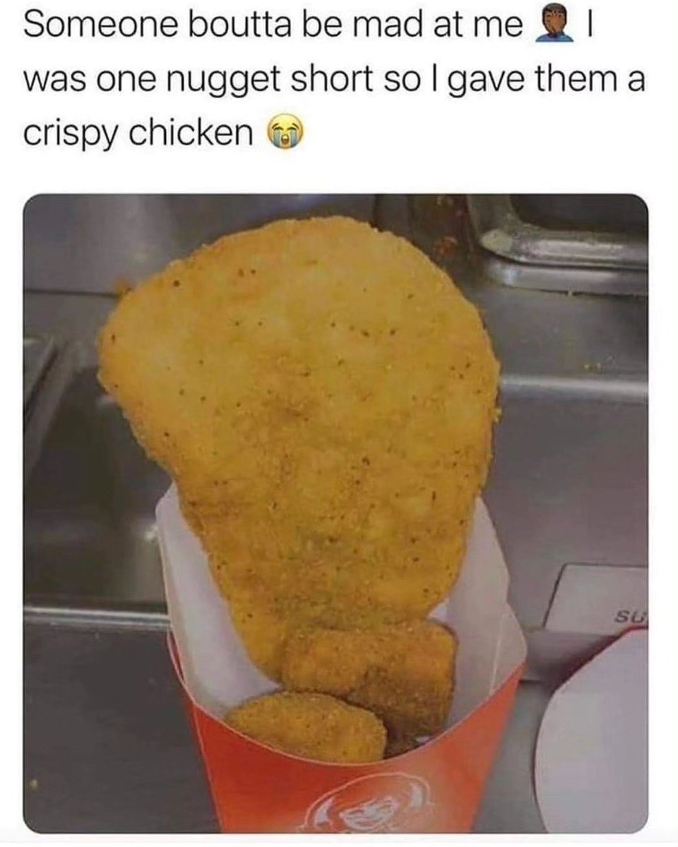 messedupfoods's tweet image. somebody won the nugget lottery