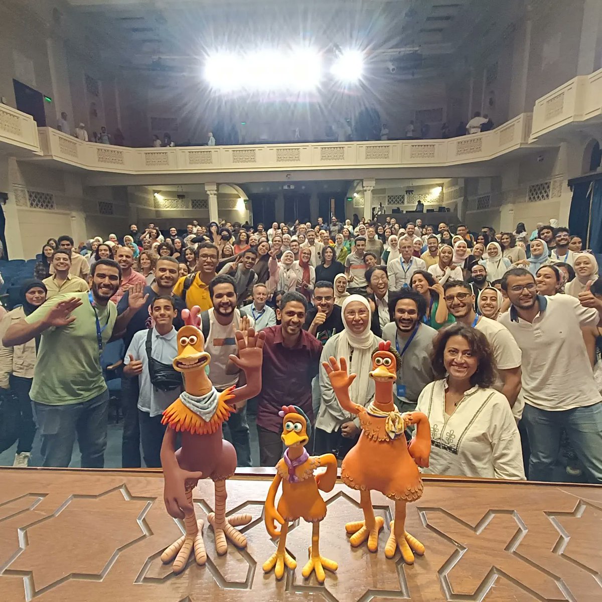 What an honour to talk at Animatex, Egypt tonight! A brilliant audience & festival! The warmth of the welcome, new animation friends made & the remarkable city of Cairo have been overwhelming! THANK YOU! Thank you @britishcouncil for supporting this! @aardman #animatex_festival