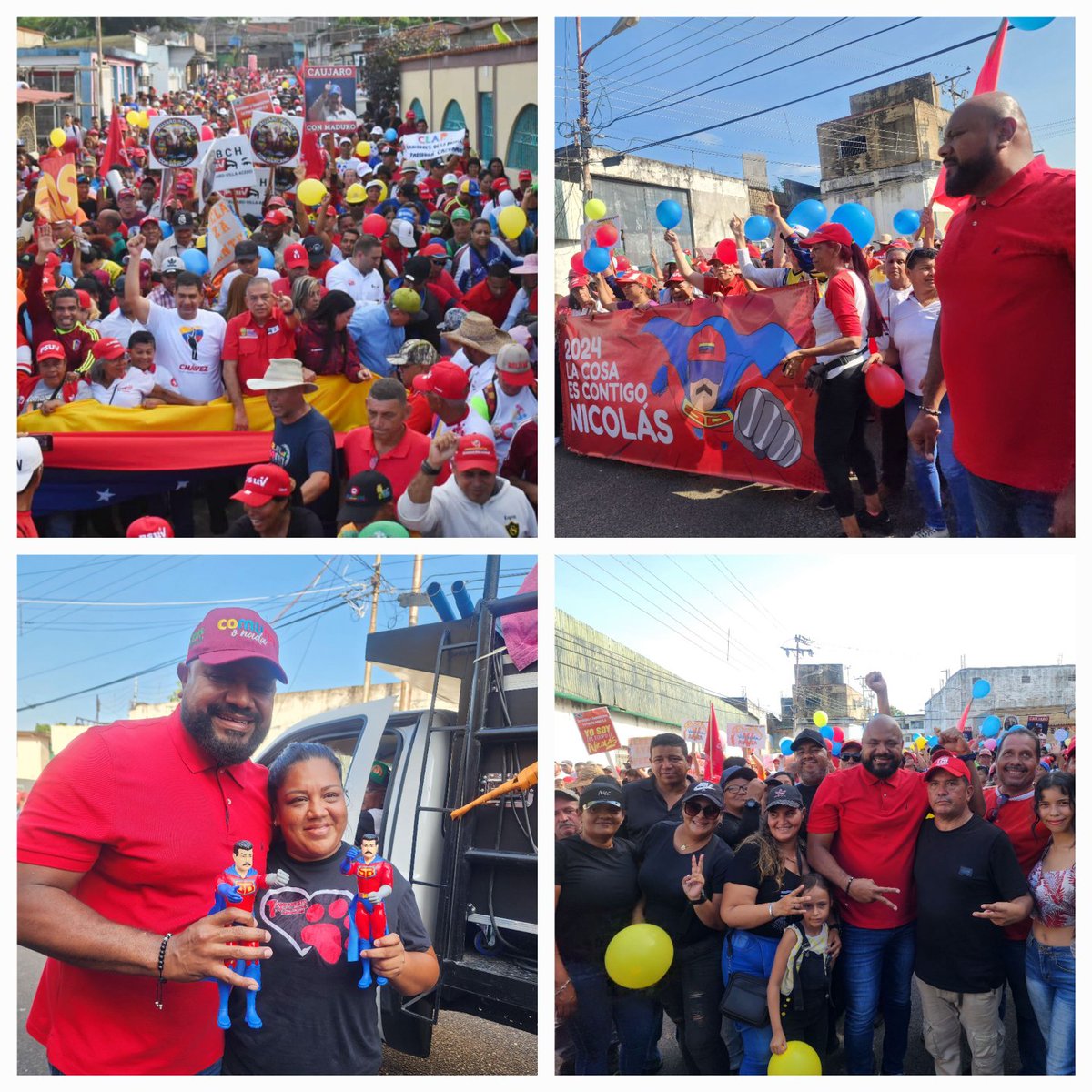 #07septiembre nos vinimos a caminar las calles de nuestra querida parroquia cachamay junto a nuestro Gobernador <a href="/amarcanopsuv/">Ángel Marcano</a> y nuestro Alcalde <a href="/OviedoPSUV/">Tito Oviedo</a> con una hermosa marea roja que simboliza la fuerza del pueblo de <a href="/NicolasMaduro/">Nicolás Maduro</a> venceremos!!! @_PSUVBolivar <a href="/alexroca1/">Alexis Rodriguez C.</a>