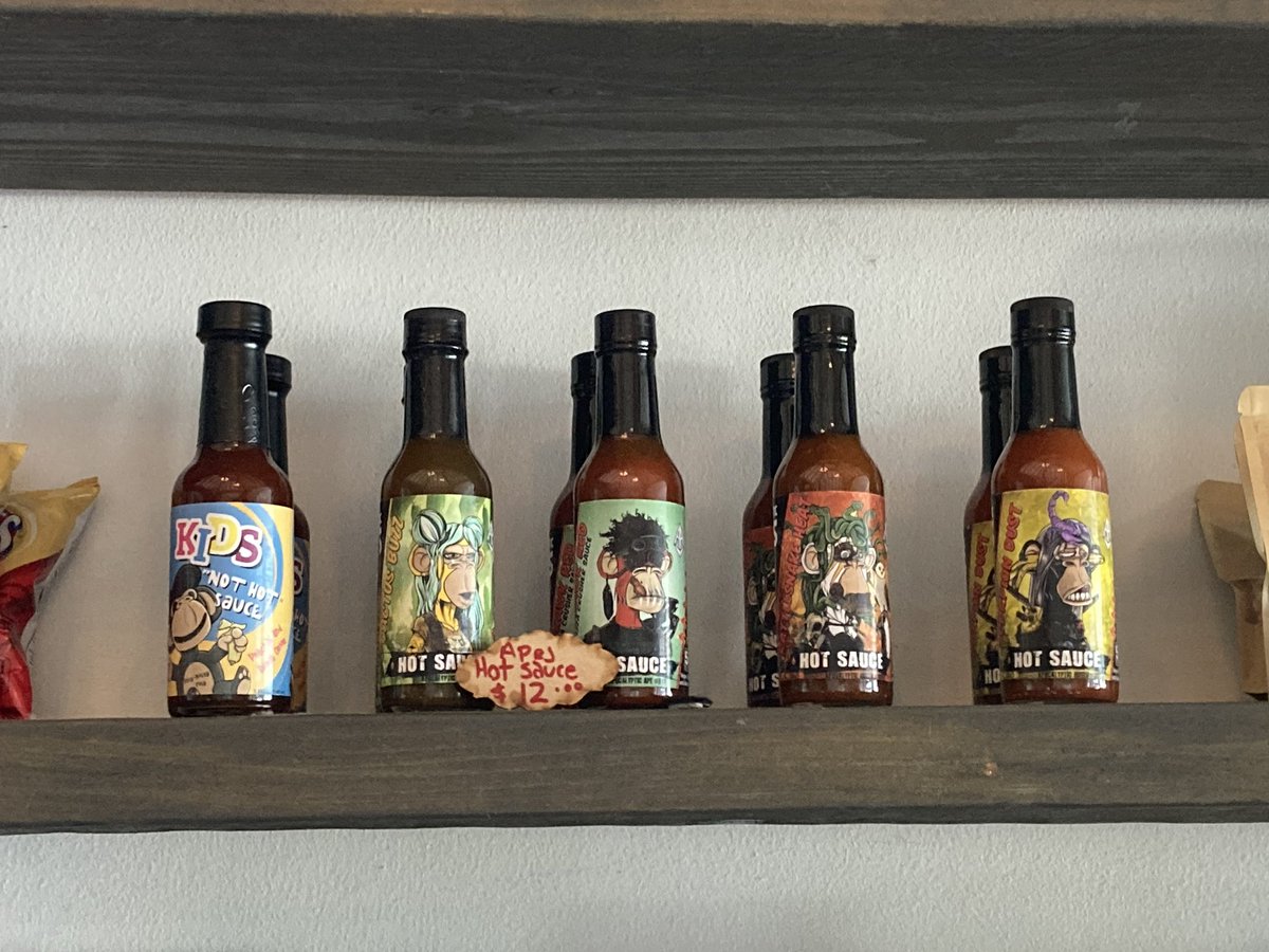 AAPES AND QUEENS getting the attention they deserve! 

Front row and center at a small specialty store in Marina del Rey CA. $12 a bottle. Buy one get a free banana 🍌 

<a href="/apocalypticapes/">Apocalyptic Apes | 🦍</a> <a href="/AAPEQueens/">Apocalyptic Queen Apes 👑🦍</a> <a href="/apocalyptratns/">Apocalyptic Rations</a> <a href="/thrillkicker/">ThrillKicker</a> <a href="/Fityeth/">fity.eth</a> <a href="/JillianValentin/">JillianValentin</a> #nft #apocalypticapes