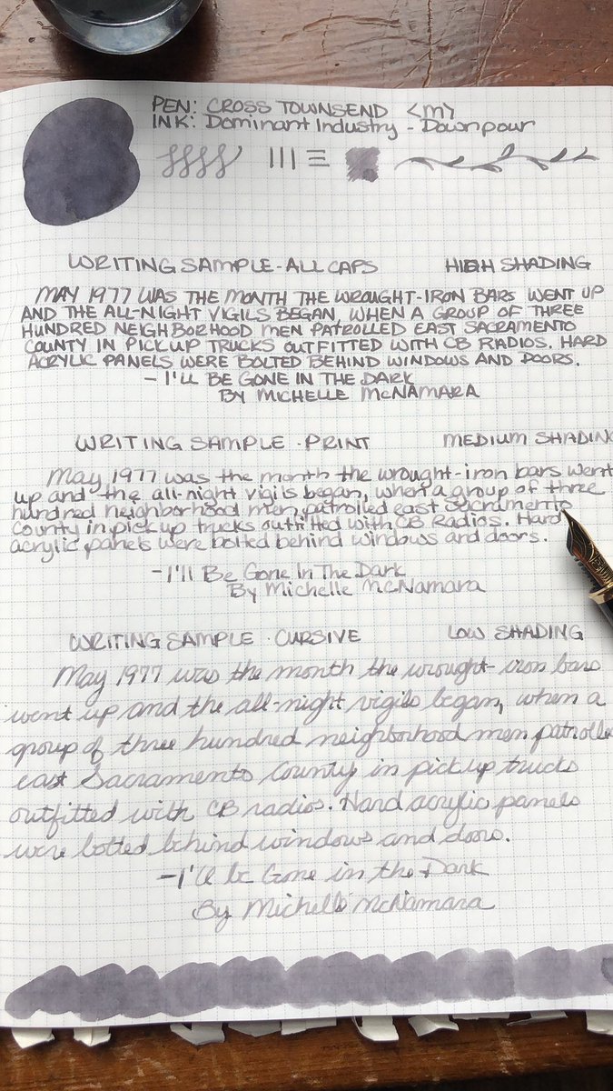 DeMasi_Writer's tweet photo. Domimant Industry Downpour
Cross Townsend <M>
#fountainpens #fountainpenink #writing https://t.co/HVjo4cV10K