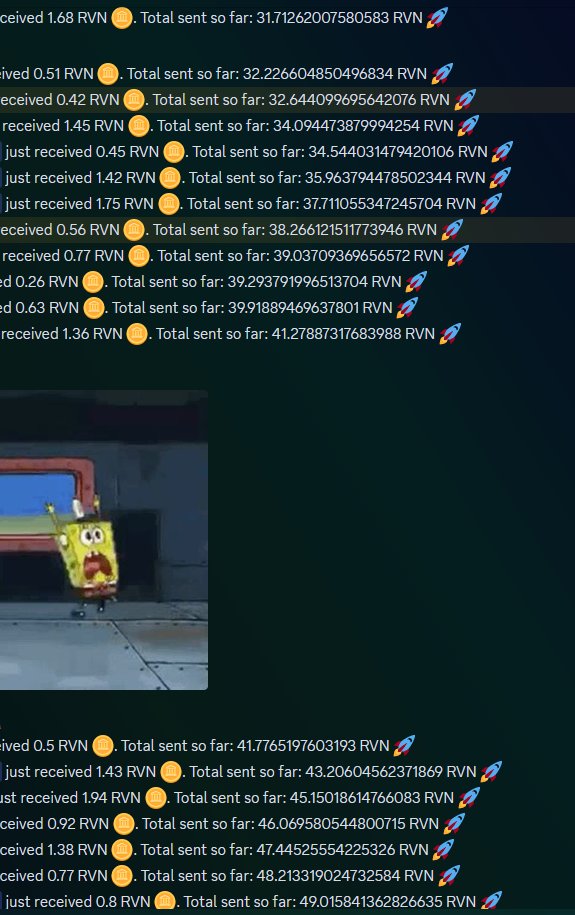 NFTRVN's tweet image. WOW!!!!

@MirageRVN  is #makingitrain in her private discord LIVE on the blockchain!!

#RavenCoin #crypto