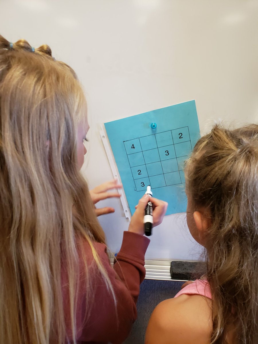 TammyMcMorrow's tweet photo. We tried Shikaku puzzles as a non-curricular task today in 1st grade. I'd say it was a #thinkingclassroom success. Feel free to grab some using this link. @pgliljedahl  https://t.co/gSKTuCt1yN https://t.co/hB2HnBwpib