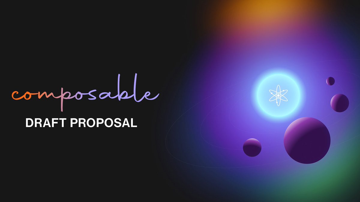 Cosmos Hub ⚛️ (@cosmoshub) on Twitter photo A new Consumer Chain draft proposal is on the forum!
<a href="/ComposableFin/">Composable Foundation</a> achieved the first IBC connection between the #Polkadot & #Cosmos ecosystem!
By entering the #ATOM Economic Zone, Composable aims to further expand #IBC
Check out the proposal 👇
forum.cosmos.network/t/proposal-com… A new Consumer Chain draft proposal is on the forum!
<a href="/ComposableFin/">Composable Foundation</a> achieved the first IBC connection between the #Polkadot & #Cosmos ecosystem!
By entering the #ATOM Economic Zone, Composable aims to further expand #IBC
Check out the proposal 👇
forum.cosmos.network/t/proposal-com…