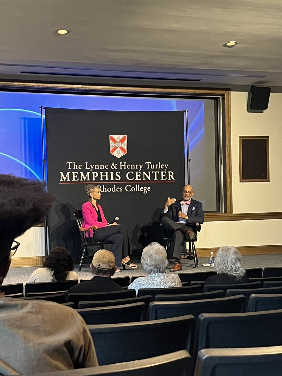 TNDForum's tweet photo. Happening now: A Conversation on Democracy with @mayawiley, moderated by @RussWigginton at @RhodesCollege https://t.co/JfnkG3fADl