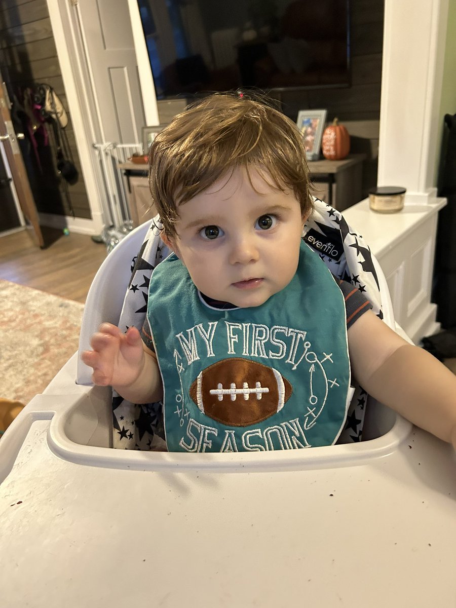 CullanHanna's tweet photo. Tommy is ready for kickoff https://t.co/ET2BGaVg1y