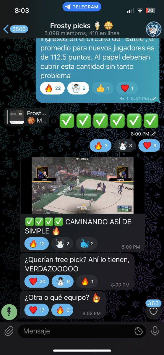 🎮 Los e-Sports siguen siendo la especialidad de la casa, formato pre - partido y HACIENDO BILLETES A LO GRANDE 

¿Lo mejor? GRATIS 

T.me/fr0stxr

UNETE YAYA 👆 

Por cierto, traemos sorteo pendiente equipo! Se van los $2500 entre los que dejen su Like + RT aquí :)