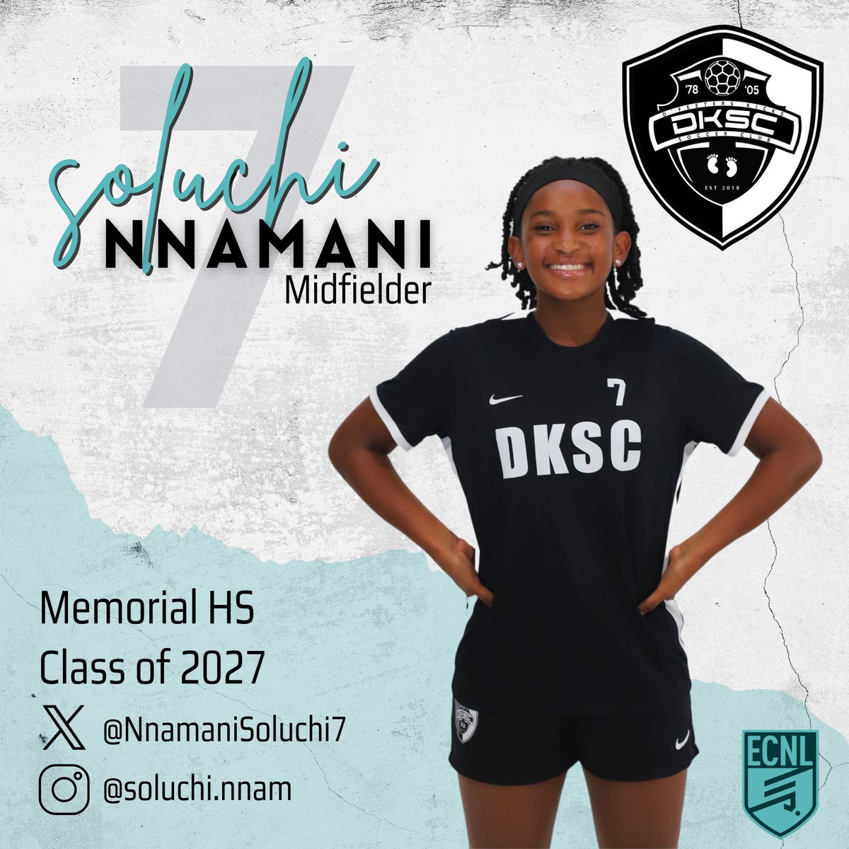 NnamaniSoluchi7's tweet photo. Excited about the ECNL season opener against FC Dallas ECNL! Let’s go! @dksc_08_ECNL @DKSC_official @EcnlTexas @ECNLgirls @TopDrawerSoccer @ImYouthSoccer https://t.co/zcSfnuYVCY