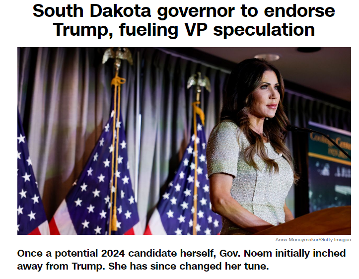 rasm47's tweet image. When your convictions melt away when you've got a shot at fame- then suddenly becoming a #spineless #suckUp is not as bad as it sounds.

@GovKristiNoem-the latest to come across the floor on her belly &amp;amp; embrace a traitor &amp;amp; leader of an insurrection. 
#NOTaPatriot @CNNPolitics