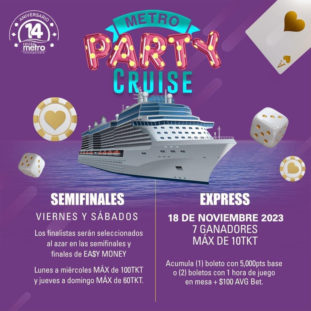 DescubreTuIsla's tweet photo. Disfruta de unas merecidas vacaciones a bordo del “Metro Party Cruise” 🛳 junto a un acompañante @CasinoMetro https://t.co/yuWrZUL59Z #CasinoMetro #MetroLounge #SheratonPR #Casinos #PuertoRico #DescubreTuIsla #Viajes #Travel #Turismo #Vacaciones https://t.co/wDYRy5ciwo