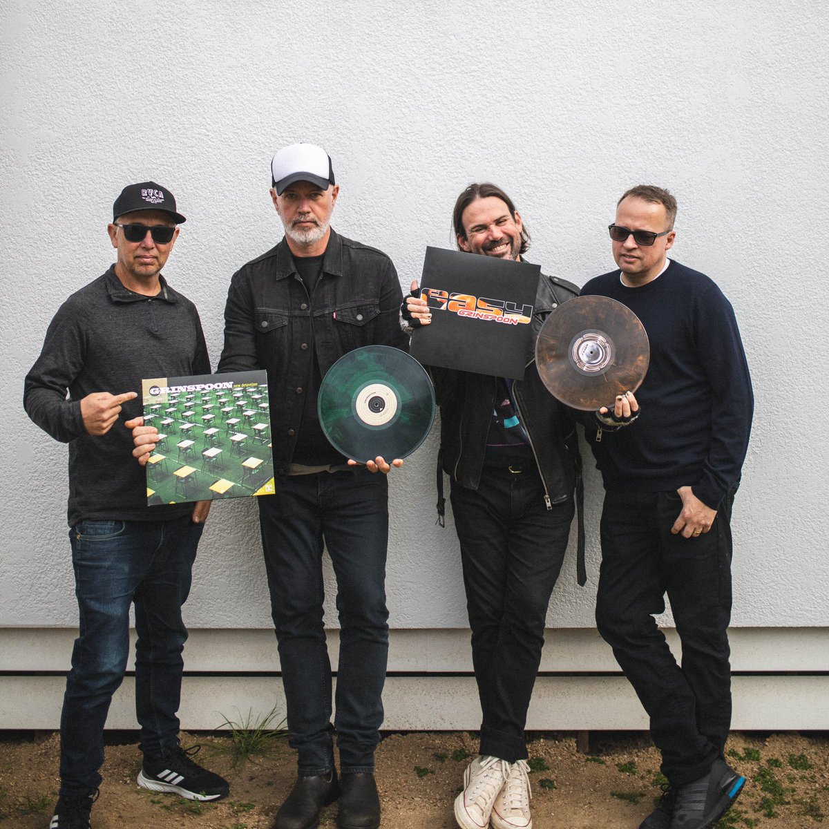 Grinspoon's tweet photo. Today's the day - after 20 years we have finally released EASY and NEW DETENTION on vinyl for the first time and now they're all yours! 

Grab your copy now: https://t.co/AMVXrAokaD https://t.co/vuiYih4V6H