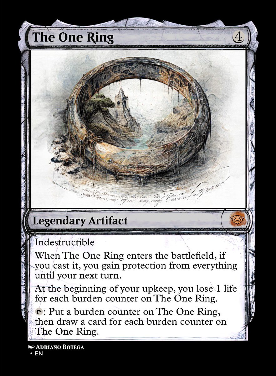 dribotega's tweet photo. One ring Sketch #mtg #mtgproxy #commander #edh #mygalter https://t.co/L2bZrO5YAd