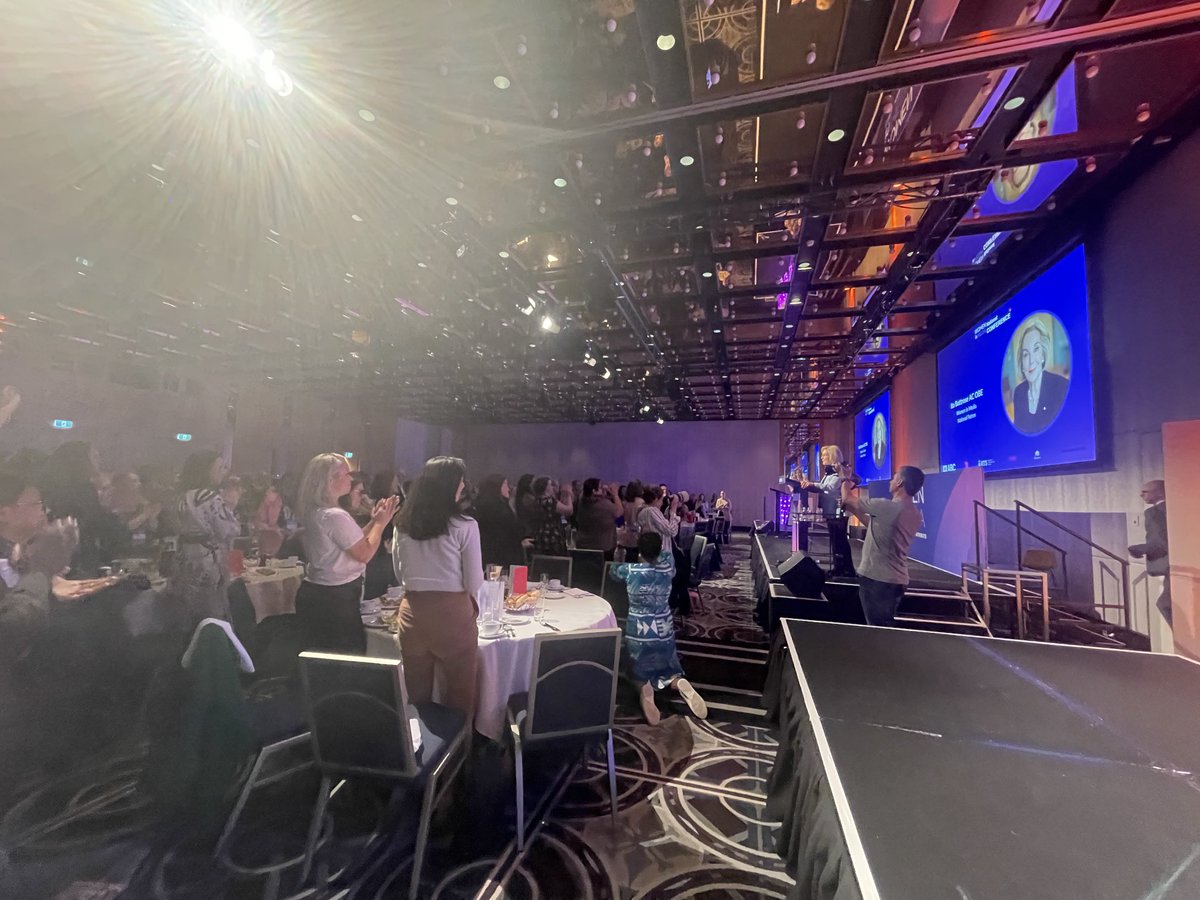 ⁦<a href="/WIM_Aus/">Women in Media</a>⁩ Patron ItaButtrose receives a standing ovation “realise how good you are.”