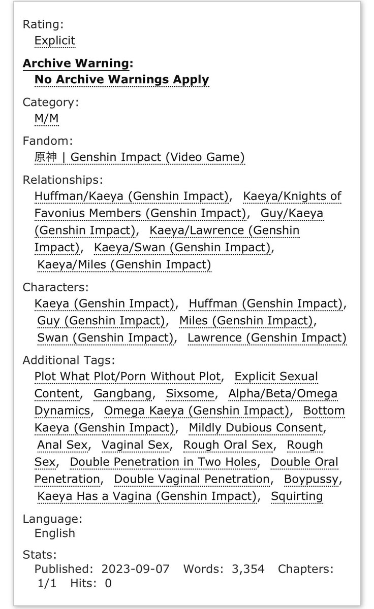omegakae's tweet photo. ⚔️ freedom of worship ⚔️
#mobkae #mobkaeya
🛡️E rated
🛡️one shot
🛡️abo dynamics // gangbang (knights of favonius x kaeya)
🛡️cw mild dub-con, extreme rough sex
link: https://t.co/NZNdTdQErR https://t.co/oihwLwQ3d6