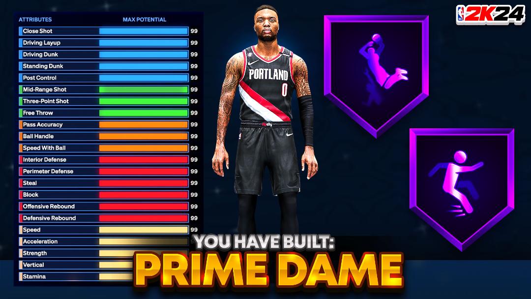 GARCELLx's tweet photo. "BEST GUARD BUILD ON NBA 2K24! THIS "PRIME DAME" BUILD GETS ALL DRIBBLE ANIMATIONS + CONTACT DUNKS!!"

✅ 93 DRIVING DUNK + 80 VERT - UNLOCKS GOLD POSTERIZER GOLD SLITHERY 

✅95 BALL HANDLE - UNLOCKS ALL DRIBBLE SIGS
        *SPEED BOOSTER ON GOLD
         *ANKLE BREAKER ON HOF

✅87 3 PT SHOT 

✅ 99 STAMINA 
    *HANDLE FOR DAYS HOF

#NBA2K24 

IF YOUR A REAL ONE! ❤️♻️

FULL VIDEO🔽🔽

https://t.co/MjPhlL1JQC