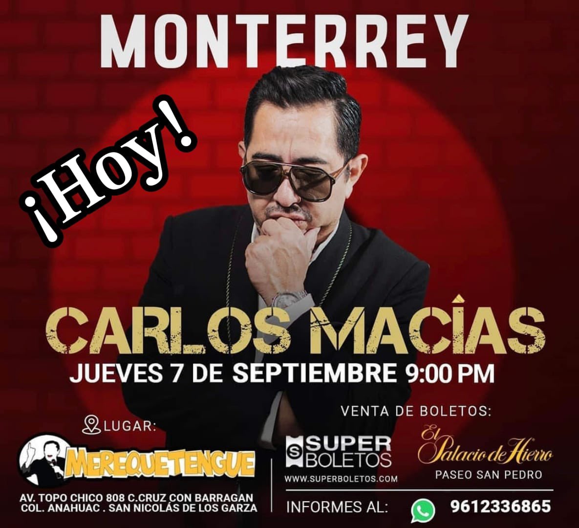 CarlosM_ClubMty's tweet photo. ¡Es Hoy!... Nos vemos en un rato más, será una noche mágica, con toda la música del Maestro @carlosmaciasmex 
¡Los esperamos!
#tour2023 #CarlosMacias #t4ntosv3rsos https://t.co/msfX9SYVTz