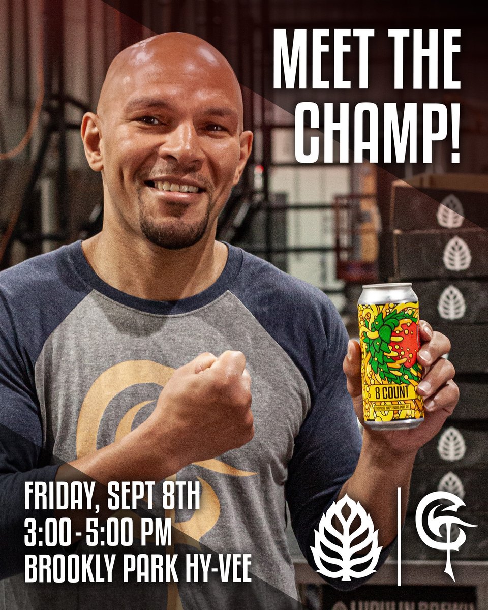 GoldenCalebT's tweet photo. Stop by @HyVee in Brooklyn Park tomorrow between 3-5pm for some #8Count samples! 🍻🥊🍻 https://t.co/SKr0QzBUKt