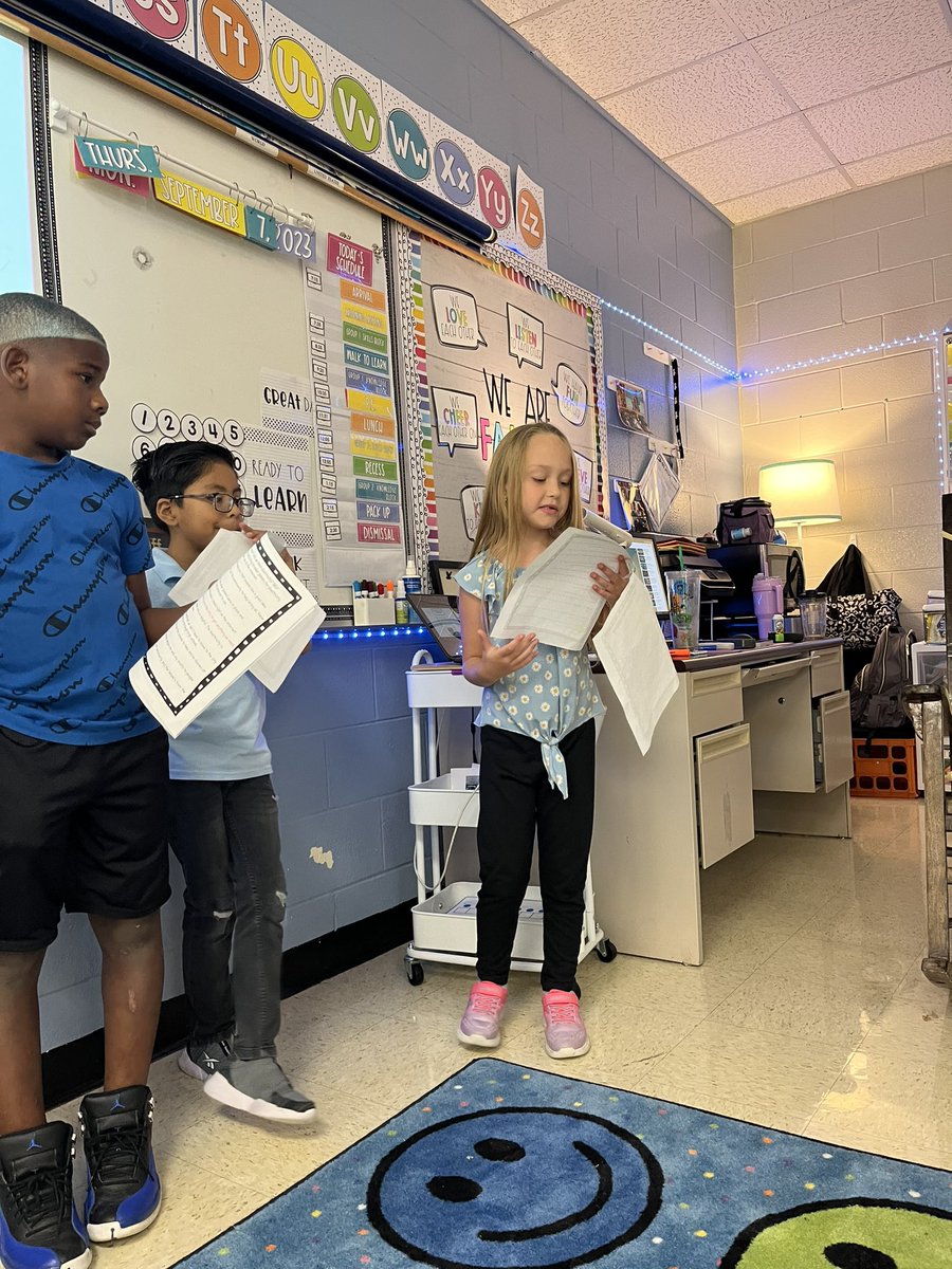 chentzsmith's tweet photo. Readers Theater day! My 2nd graders did a great job studying their scripts and performing in class. 

@SmyrnaElem_TN https://t.co/2ifpSakxod