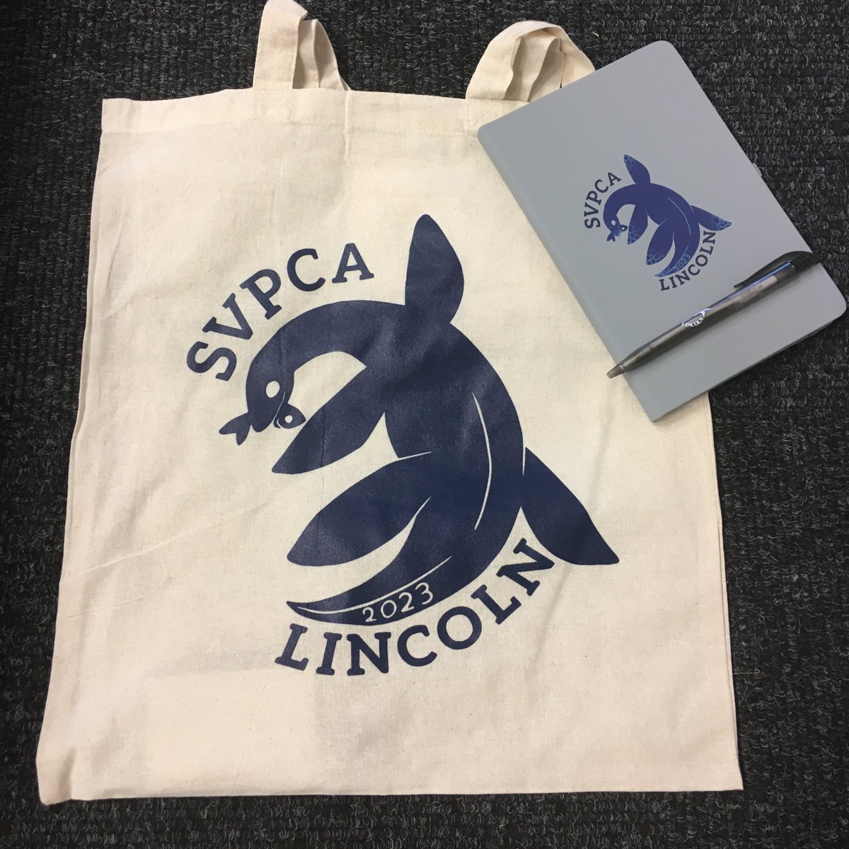 The whole complement of printed goods for #SVPCA2023 Lincoln!