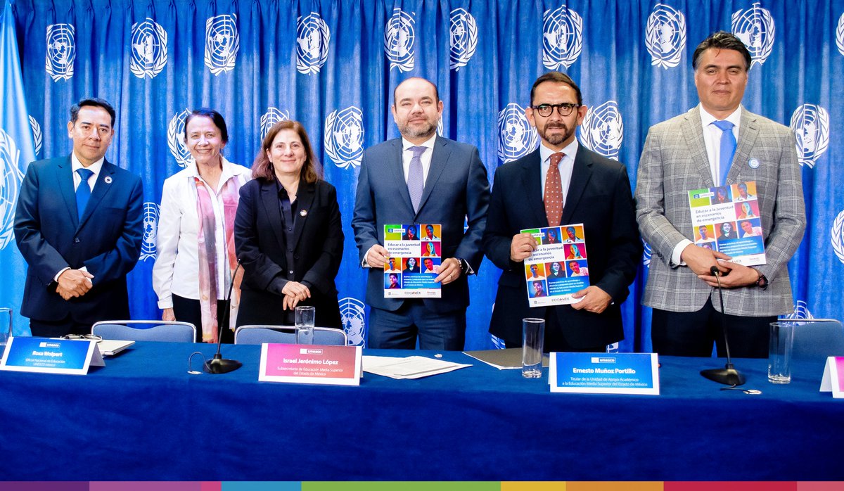 israeljero's tweet photo. Durante la presentación en la @ONUMX del informe "Educar a la juventud en escenarios de emergencia, Buenas Prácticas de Aprendizaje a Distancia y Modelo Híbrido de Educación Media Superior en el Estado de México", el cual se elaboró en colaboración con la @UNESCOMexico, se abordó la importancia de las estrategias que realizó la #EMS para mejorar la educación en situaciones de crisis y emergencia, así como la implementación de la #ECIG, la cual fue promovida por el Gobernador @alfredodelmazo y cuyo principal objetivo es que la educación sea el eje transformador de las sociedades.
@geramonro05 
@TinocoGRogelio