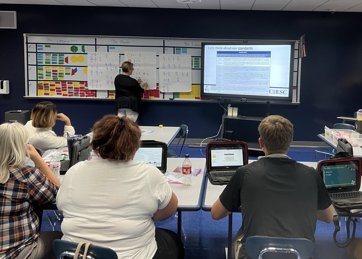 Math teaches students how to learn something new. Intentional work with <a href="/CFless/">Courtney Flessner</a> <a href="/switzsc/">Switz Co Schools</a> supporting student engagement, exposure, and productive struggle. #realworld #PacerPride