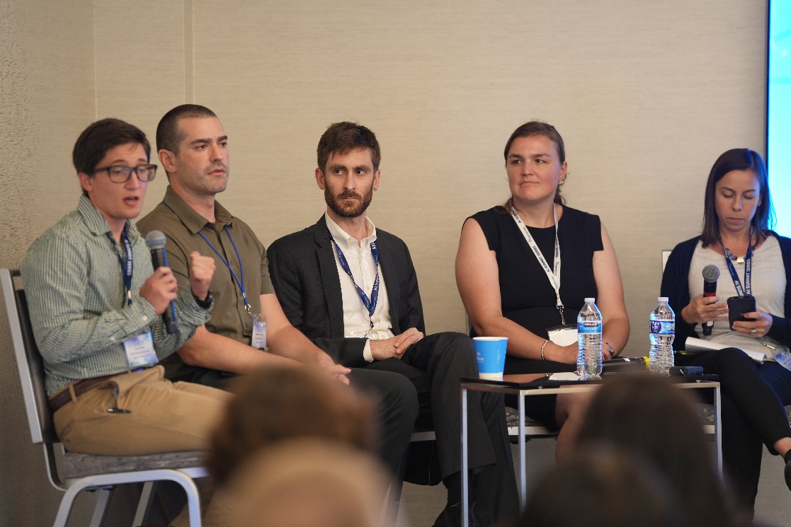 VAInnovation's tweet image. In the last #DataX panel of today, Postdoctoral Fellow, Duncan McElfresh spoke on governance in AI, “We start with our priorities. We have to take those priorities and distill them down to frameworks. Then, you must operationalize them.”