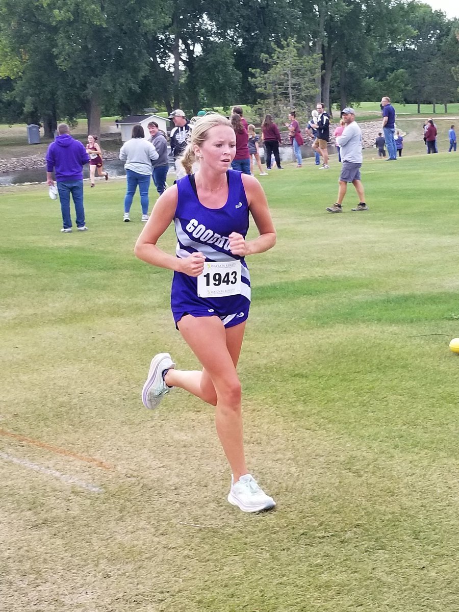 Tons of improvement today at Hayfield!  Congrats runners!  PRs from Ali, Alexa, Gus, Olivia and Mari.  Mari finishes 3rd... new school record- 20:11.  7th grader Ayva Marklevits... 5th JH.  Go Wildcats! <a href="/goodhueschool/">Goodhue School</a>