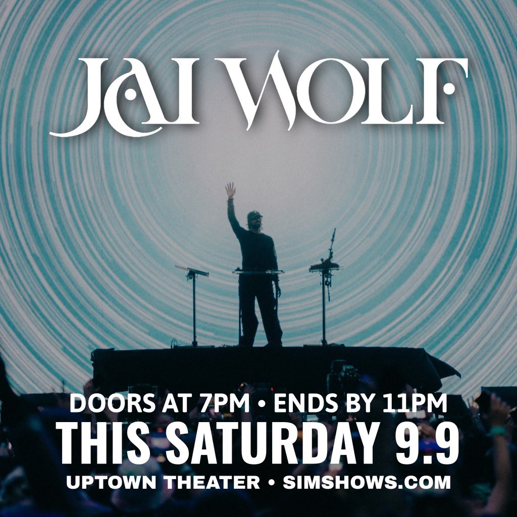 SIMshows's tweet photo. ☀️CONTEST☀️
JAI WOLF Sat at @UptownTheaterMN 

We can’t wait for this show, and have a pair of tickets to give away!
NOTE the early show times 🫡

We have the afterparty right across the street at The Vault that goes until 2am

Qualify to win a pair of tix:
✅*like* &amp; RT https://t.co/cpRL1oXcLJ