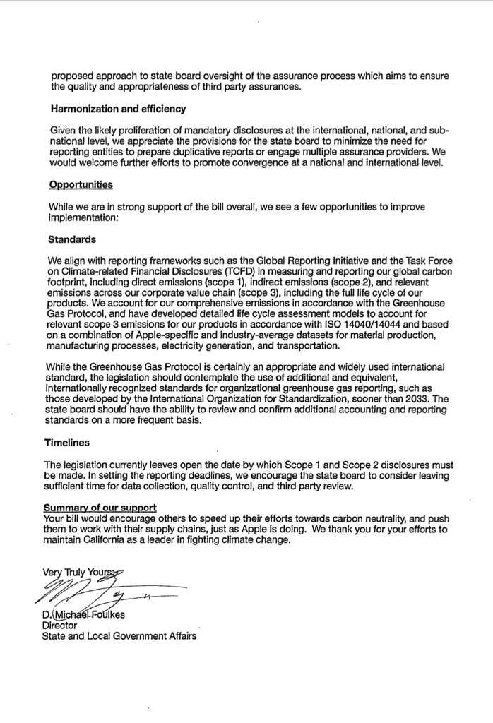 envirovoters's tweet photo. Thank you @Apple for agreeing that large corporations should disclose their carbon footprint (SB 253) as an important step to lowering them.

It's great to see support growing especially as fossil fuel companies have already pumped $13 million in lobbying to kill SB 253. https://t.co/kLDgM9lWPC