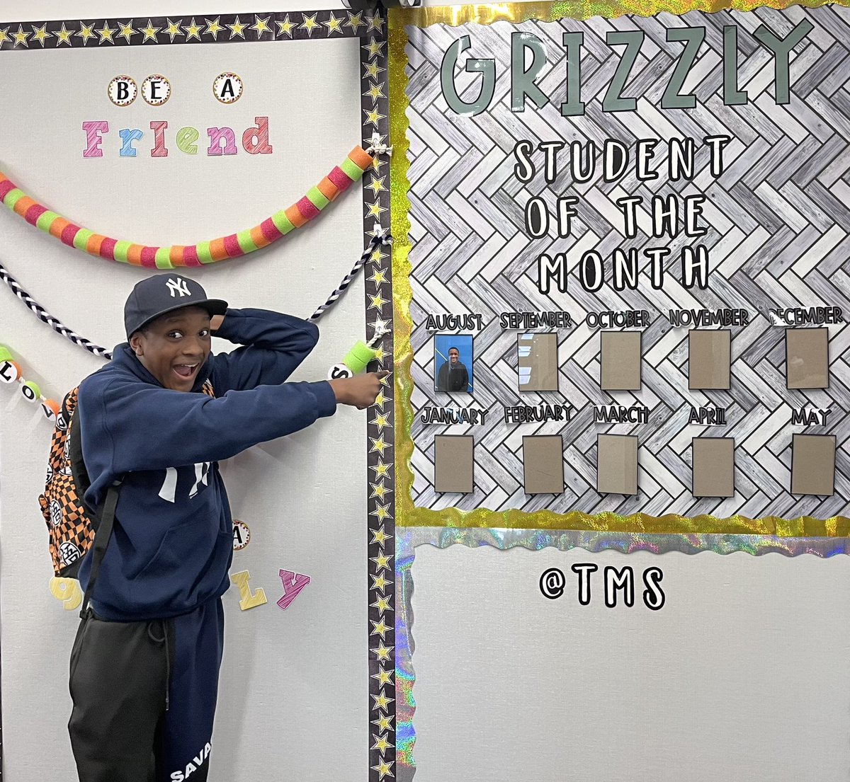 Look who is the first Grizzly team student of the month! 

I know you’ll keep being awesome and making the team proud! 

#TurnerFamily 
#TMSSleuth
 #Turner202Strong