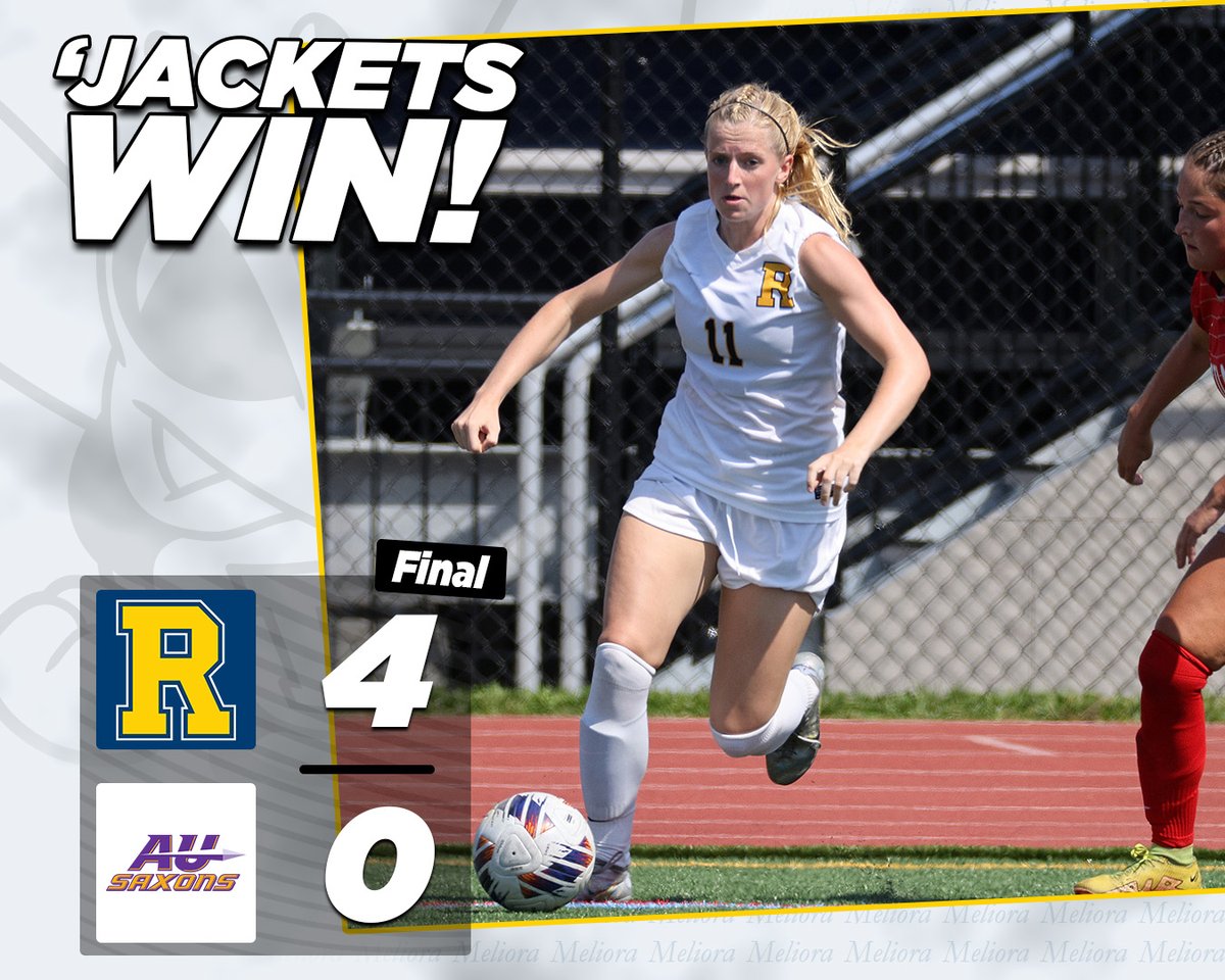 Rochester Athletics (@uofrathletics) on Twitter photo FINAL!!!! <a href="/URwomenssoccer/">UR Women's Soccer</a> cruises to a 4-0 victory at Alfred behind a trio of assists from Mia McGinty! Emma Bates (13') got the 'Jackets on the scoreboard early, before second-half scores from Martin (54'), Grover (57') and Probst (84') finished off the victory!!!!
#GoJackets FINAL!!!! <a href="/URwomenssoccer/">UR Women's Soccer</a> cruises to a 4-0 victory at Alfred behind a trio of assists from Mia McGinty! Emma Bates (13') got the 'Jackets on the scoreboard early, before second-half scores from Martin (54'), Grover (57') and Probst (84') finished off the victory!!!!
#GoJackets