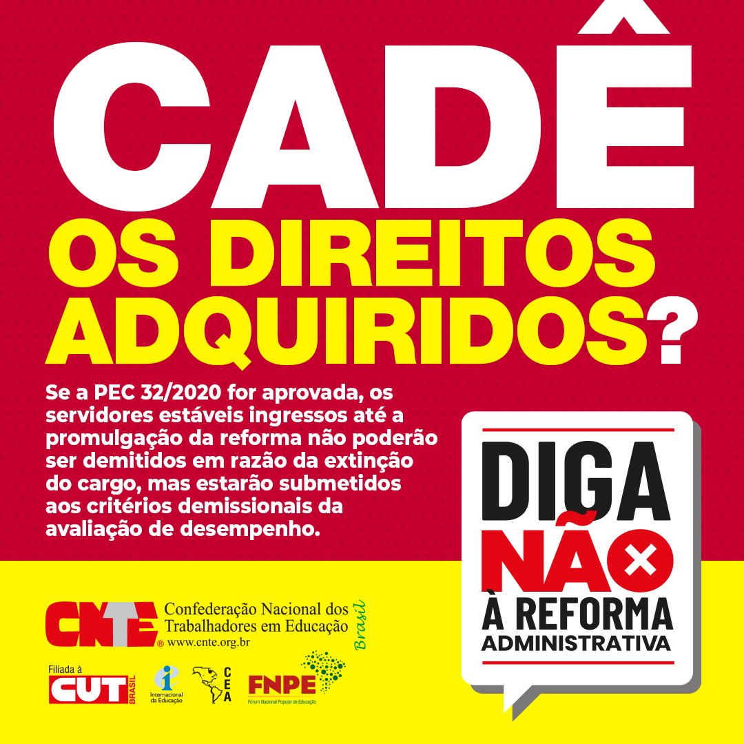 AndersonBrites's tweet photo. A Reforma Administrativa PEC 32 traz novos critérios e procedimentos obrigatórios p/ a avaliação de desempenho dos servidores além de prever a demissão em casos de extinção de cargos na administração pública. @RubensOtoni  @FrenteServicoP @camilajarams   #PEC32não https://t.co/4I62RuGL1d