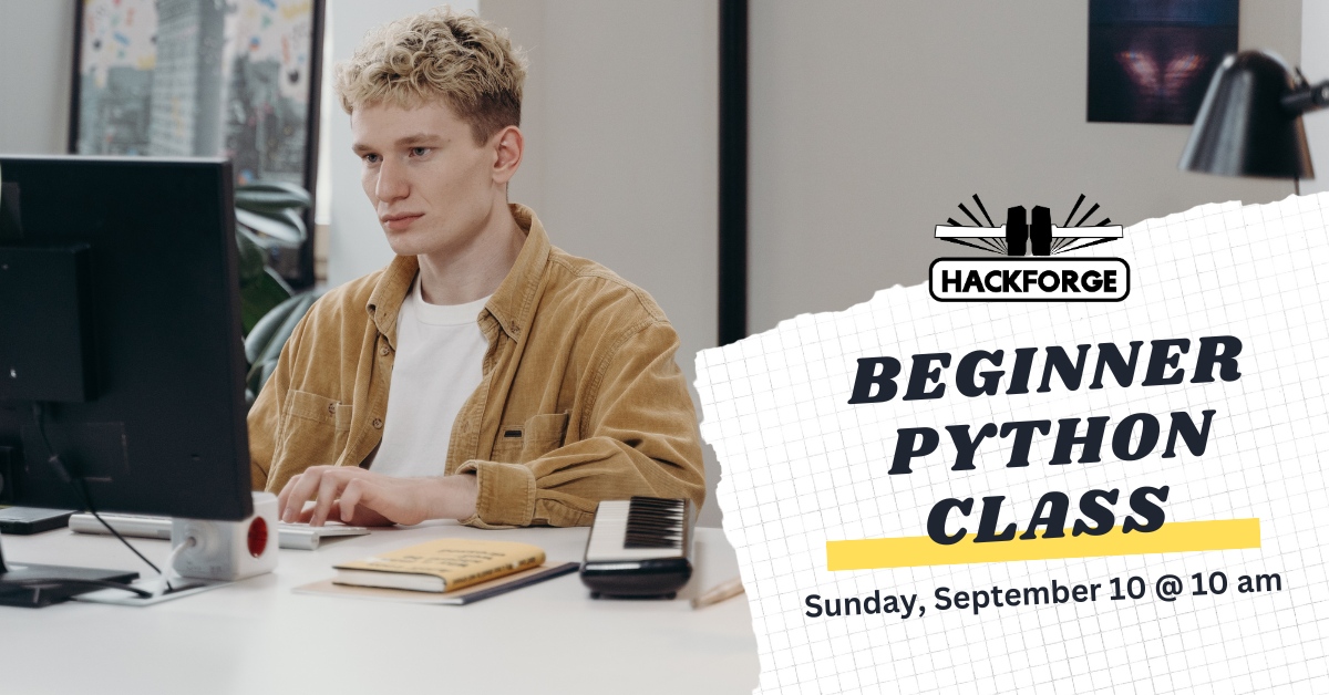 hackforge's tweet image. On Sunday we're holding a free beginner-level #python class in #Windsor! There are still a few spots left, so make sure to register now if you plan to attend.
eventbrite.ca/e/708566360057…