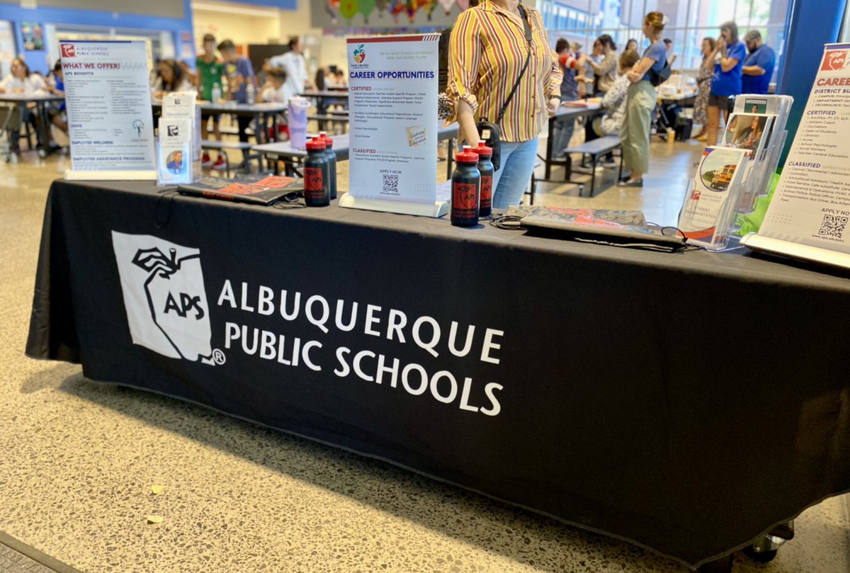 ApsRecruitment's tweet photo. Welcome to Atrisco ES parent night!
Thank you to our Atrisco Admin for inviting us APS Recruitment and Kelly Education to this event. We want to reach out to the community and bring awareness of the great job opportunities we have available.
#APSWORKS https://t.co/vfHAoguWne