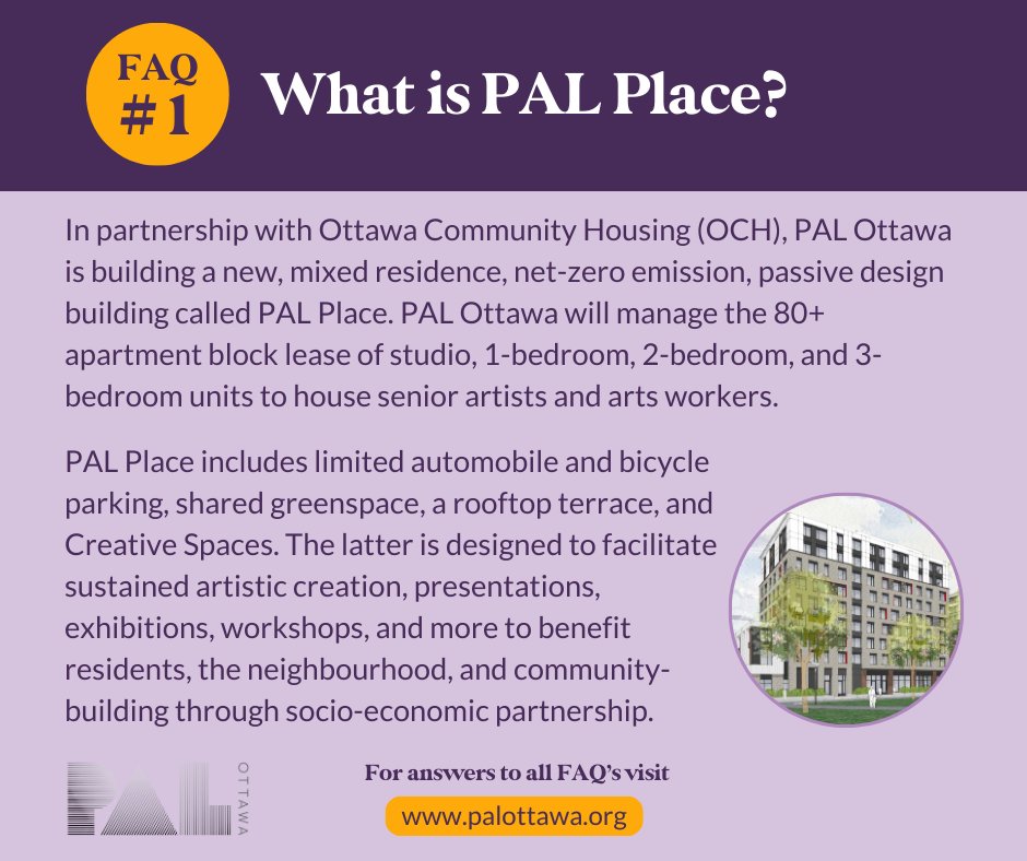 So...what is PAL Place? (Read FAQ #1 below).

PAL Ottawa's website has answers to a number of frequently asked questions about PAL Ottawa and PAL Place.

Visit the following link for more: palottawa.org/pal-place#faqs