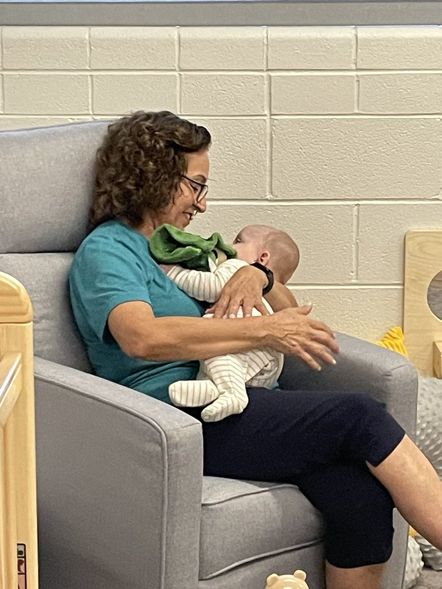 LittleEaglesCLA's tweet photo. Ms. Lidia values the importance of eye contact, smiling, singing, and fostering connection with each infant in our Ducklings Class. These are the moments I witness each day, reminding me of my “why.” What’s your “why?” #RISD #CreateYourSpark https://t.co/RWA96njcvv