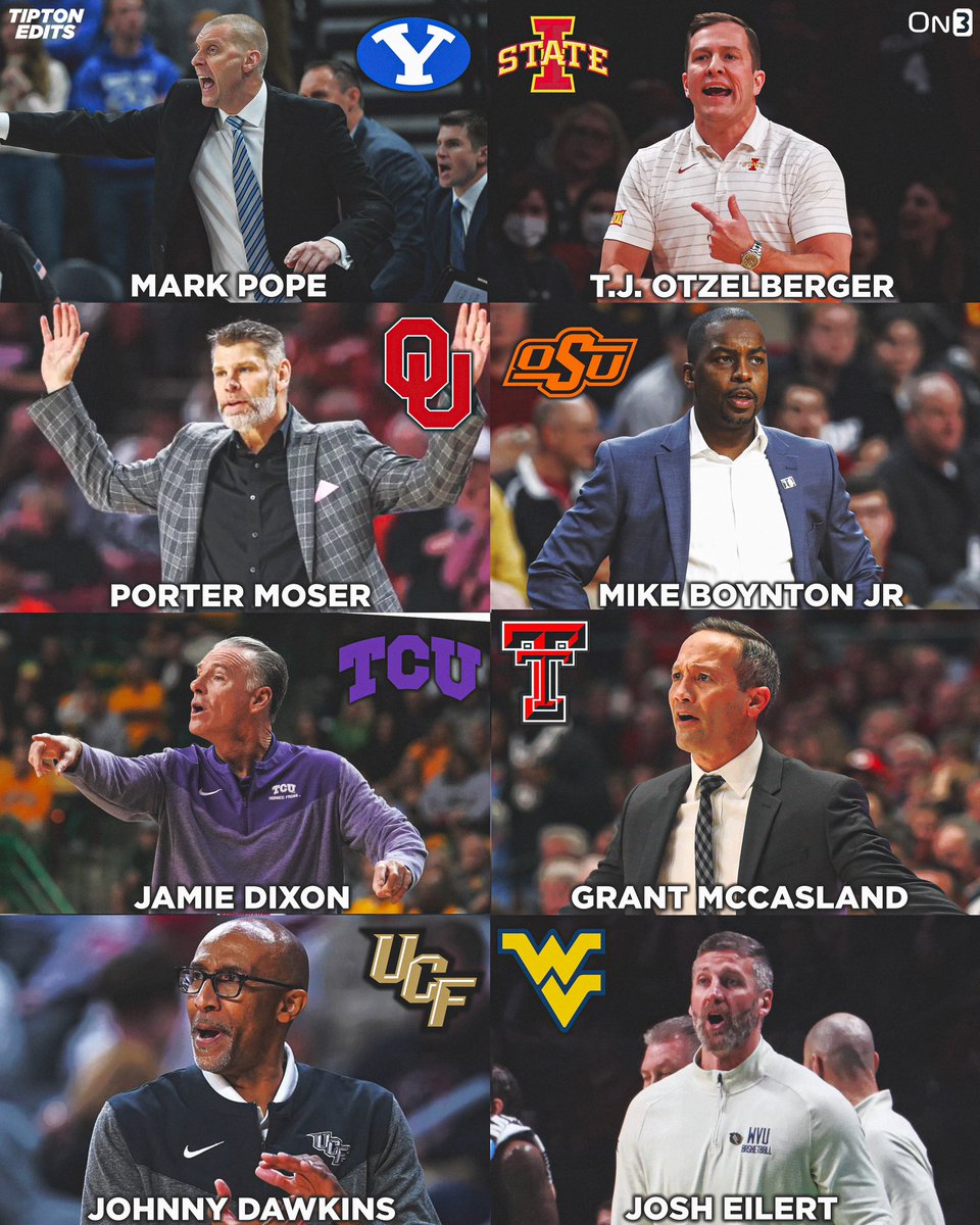 JoeTipton's tweet photo. If you’re a recruit that can play anywhere in the Big 12, which coach are you playing for? 🤔 https://t.co/r01UuPfsXr
