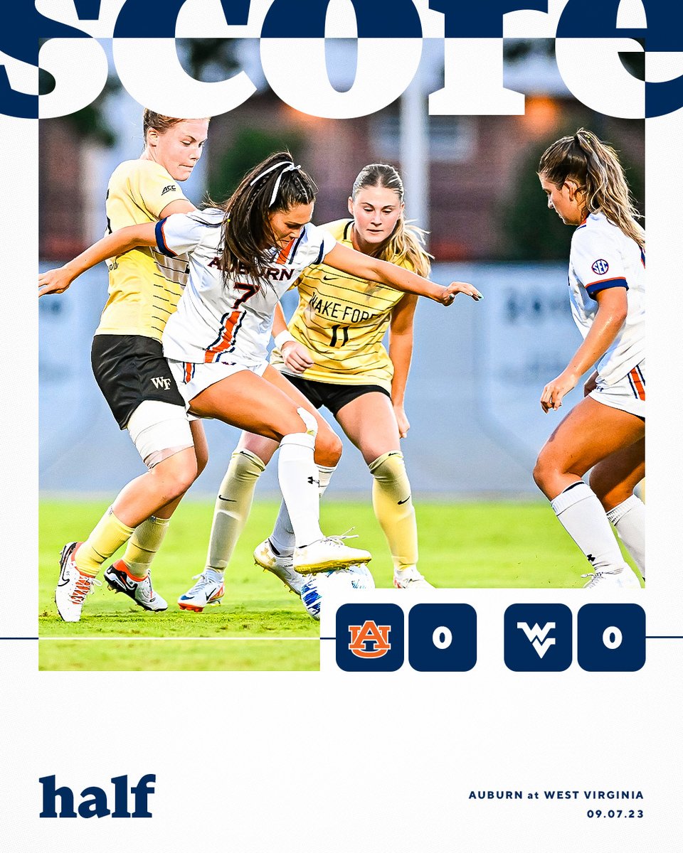AuburnSoccer's tweet photo. Tight race through 45 👊 https://t.co/8rYM4zerJk