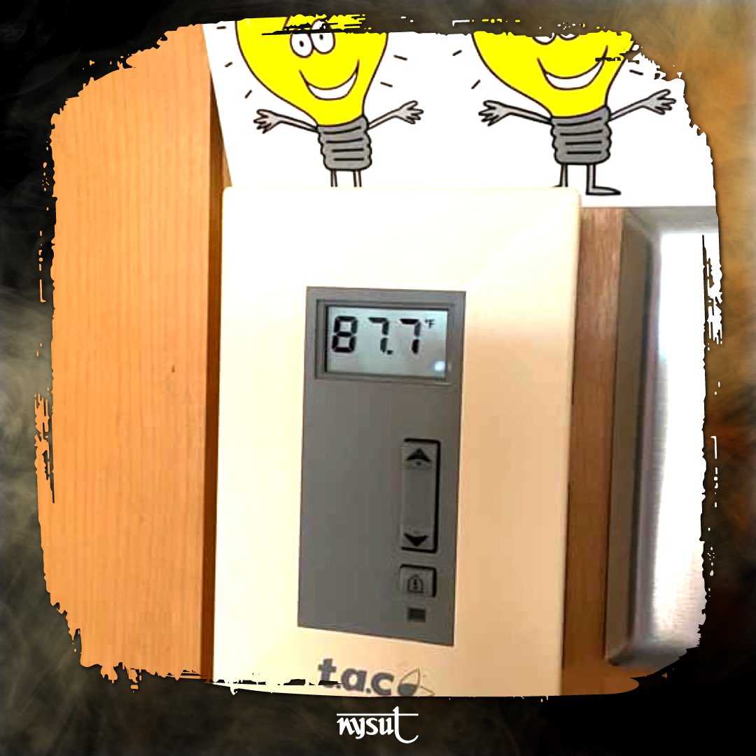 nysut's tweet photo. Wondering how hot it’s been this week in our schools? 

Here are ACTUAL thermostats from classrooms across NY. Enough is enough! Hot classrooms endanger educators and students + hinder learning. 

We’re fighting for legislation to protect students from extreme heat. Learn more: https://t.co/olalxKPoqN