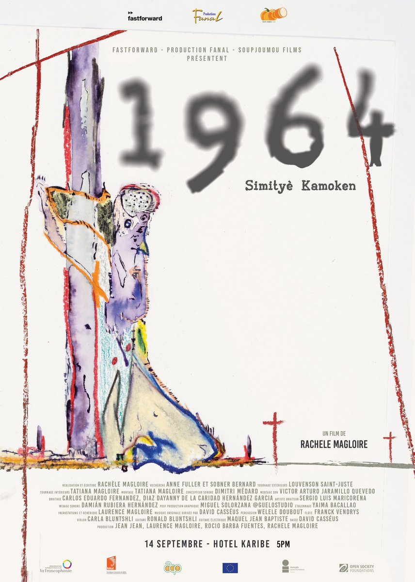 rachmag_2's tweet photo. L’affiche du film 1964, Simityè Kamoken conceptualisée par Manuel Mathieu d’après son œuvre. Projection 14 septembre à PAP https://t.co/vcZ6d9Lvon