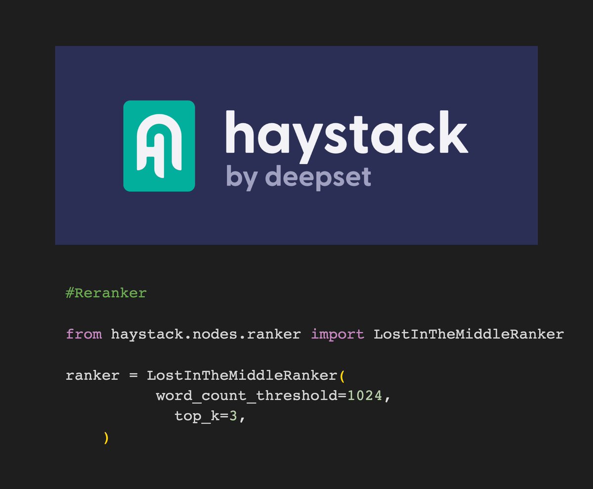 CobusGreylingZA's tweet image. A recent study found that when LLMs are presented with longer input, LLM performance is best when relevant content is at the start or end of the input context. Performance degrades when relevant information is in the middle of long context.

A few days ago Haystack by deepset…