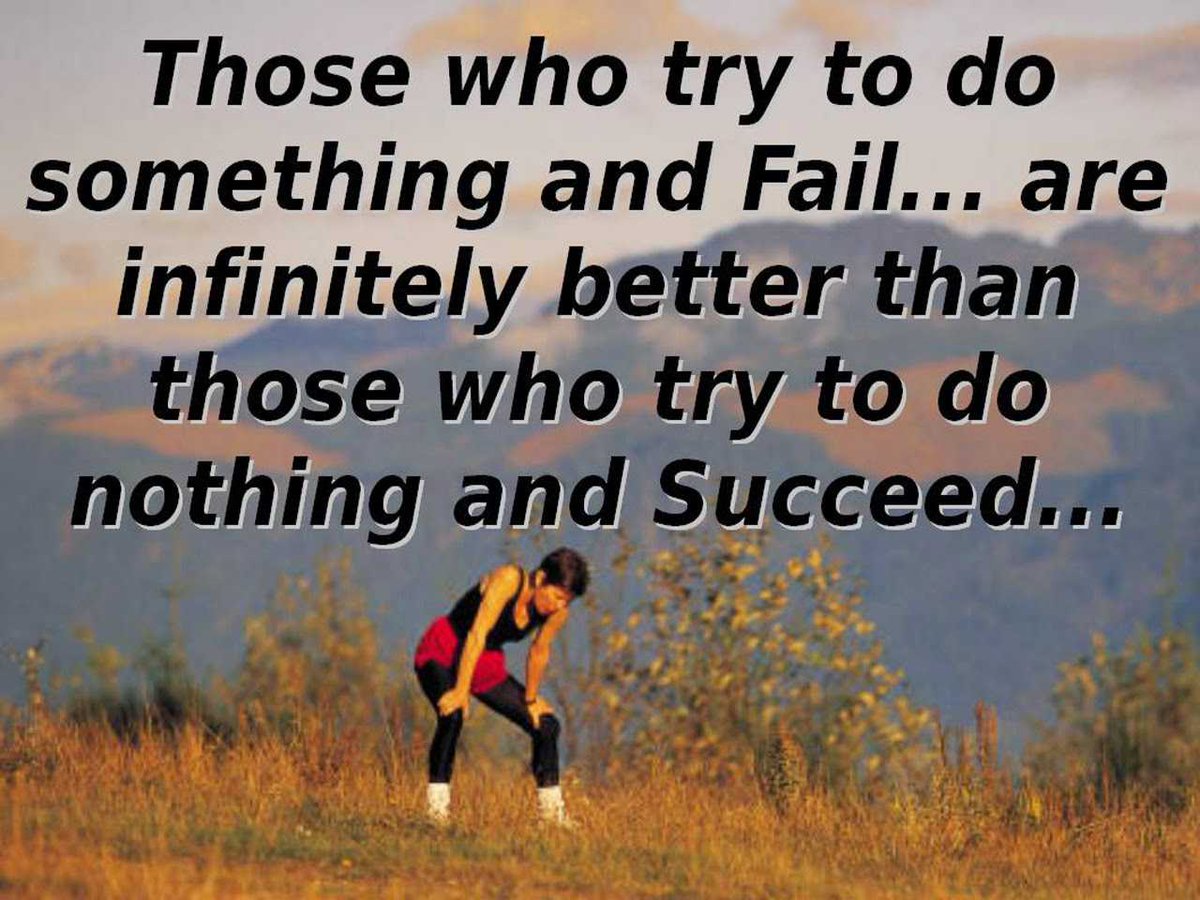 The moment you become comfortable with failure your chances of success go way, way down.