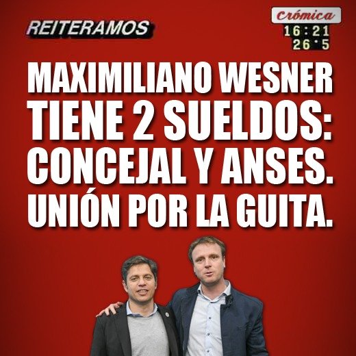EstebanDeSF's tweet photo. Olavarría: el candidato kirchnerista Maxi Wesner con las mismas mañas de CFK https://t.co/eLTv8thyqT