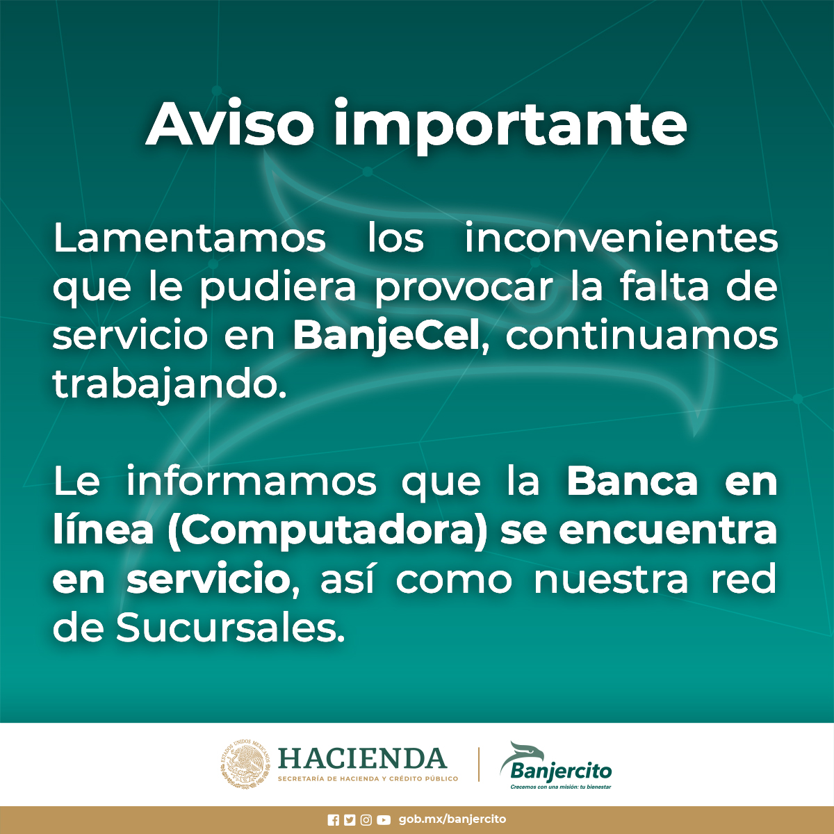 Banjercito SNC tweet media