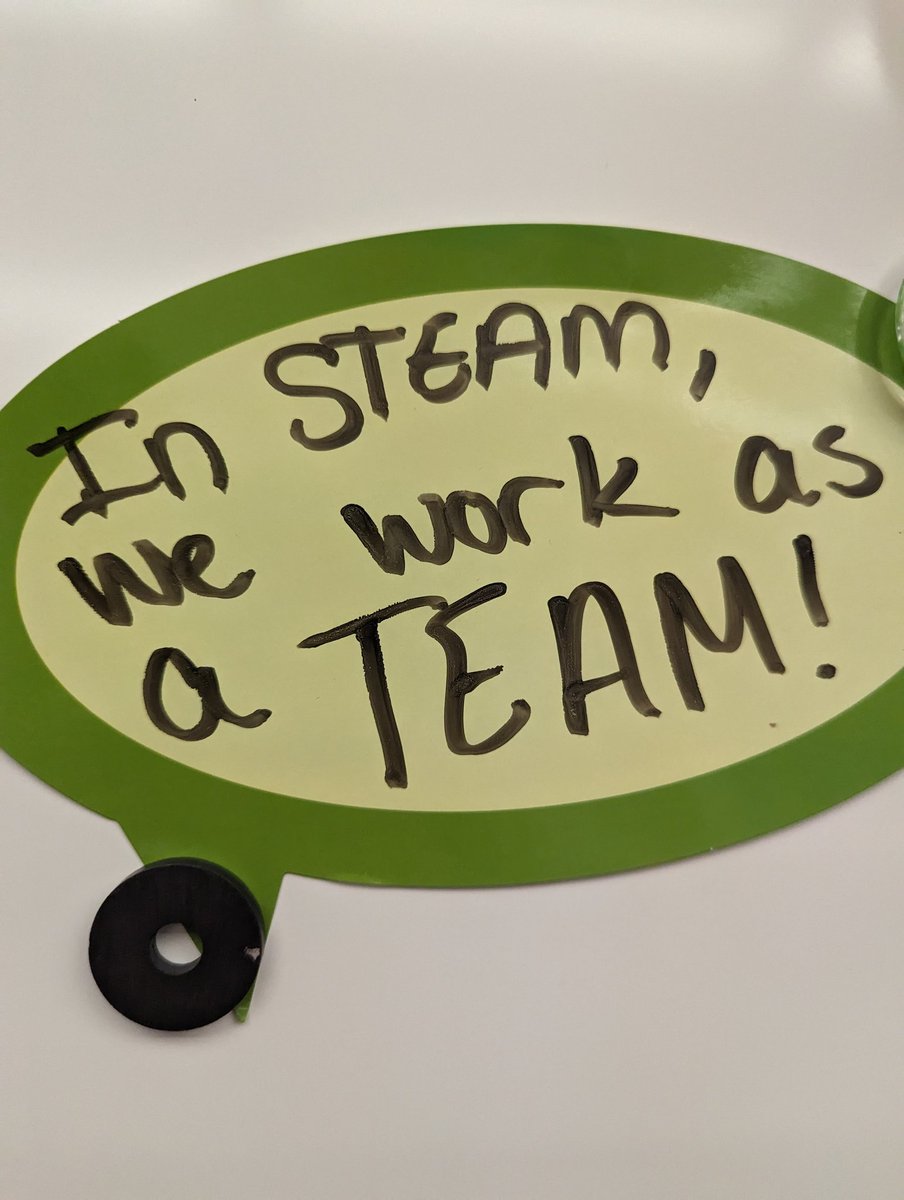 I've started adding signs in the STEAM lab of some of my common phrases so I can refer to them regularly....what do you say all the time? #heresyoursign #steameducation