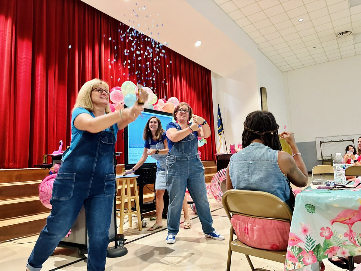 mbhouston05's tweet photo. We EXCEEDED growth for the third reported year in a row and had the highest growth index of any elementary school in @wsfcs! I’m so blessed to work with the staff, students and families of Sedge Garden Elementary!! #weareblue 💙  #blueoverall (hence the overalls🤪) https://t.co/tCzHwCCQXt